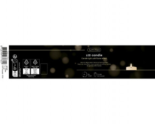 SVEĆA DEKORATIVNA ZLATNA SA LED SVETLOM 7X15CM 487389 
