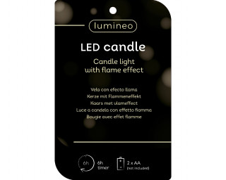 SVEĆA DEKORATIVNA ZLATNA SA LED SVETLOM 5X27.5CM 487393 