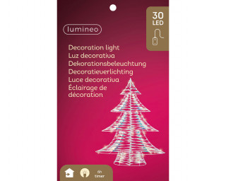 FIGURA NOVOGODIŠNJA JELKA SA LAMPICAMA 10X34X40CM 487662 