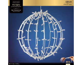 FIGURA NOVOGODIŠNJA LOPTA SA LED SVETLOM 55CM OUTDOOR 493716 