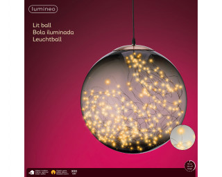 FIGURA NOVOGODIŠNJA LOPTA SA LED SVETLOM 40CM 496666 
