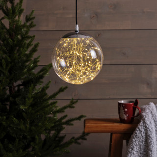 FIGURA NOVOGODIŠNJA LOPTA SA LED SVETLOM 20CM 496667 