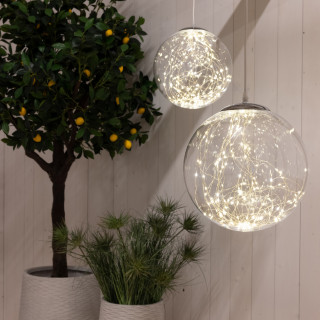 FIGURA NOVOGODIŠNJA LOPTA SA LED SVETLOM 20CM 496667 