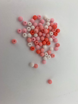 DEKORATIVNE PERLE ROZE 6mm 160kom UNL-2405 OCTOPUS 