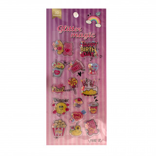STIKERI 3D GLITTER MAGIC FAC 