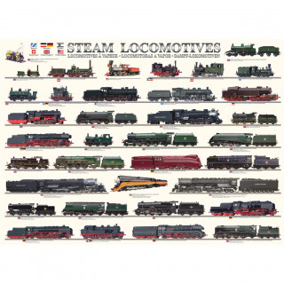 PUZZLE 1000 DELOVA 6000-0090 STEAM LOCOMOTIVES 