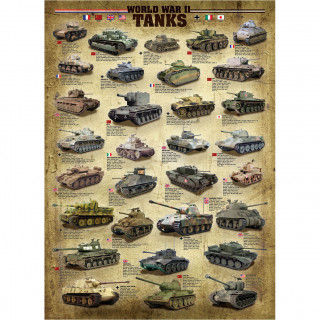 PUZZLE 1000 DELOVA 6000-0388 WORLD WAR II TANKS 