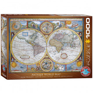 PUZZLE 1000 DELOVA 6000-2006 ANTIQUE WORLD MAP 