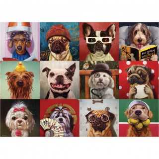 PUZZLE 1000 DELOVA 6000-5523 FUNNY DOGS BY LUCIA HEFFERNAN 