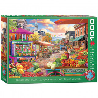 PUZZLE 1000 DELOVA 6000-5860 MAIN STREET MARKET DAY 