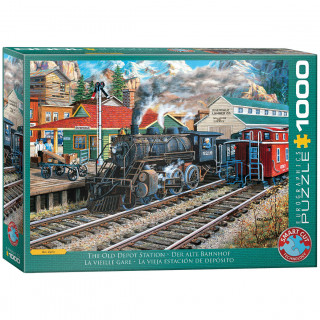 PUZZLE 1000 DELOVA 6000-5876 OLD DEPOT STATION BY KEN ZYLLA 