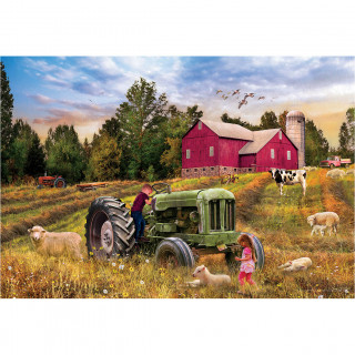 PUZZLE 550 DELOVA 8551-5780 VINTAGE TRACTOR SHAPED TIN 550 