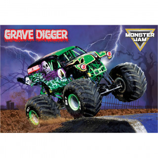 PUZZLE LUNCH BOX  9100-5938 GRAVE DIGGER TIN - MNSTER JAM 