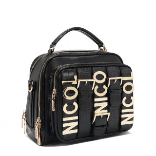 TORBA NICOLE LEE P17202 LOGO BLACK SS2025 