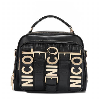 TORBA NICOLE LEE P17202 LOGO BLACK SS2025 