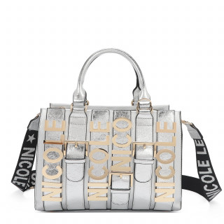 TORBA NICOLE LEE P17203 LOGO WHITE SS2025 