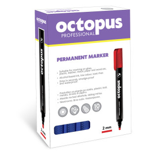 MARKER PLAVI PERMANENT OKRUGLI VRH OCTOPUS UNL-0421 