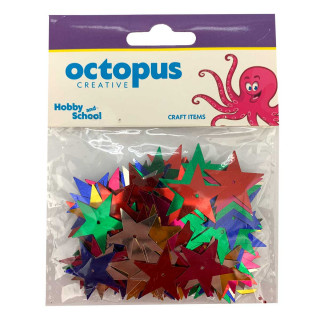 DEKORATIVNE KONFETE ZVEZDE 25X25mm 14g OCTOPUS UNL-0835 