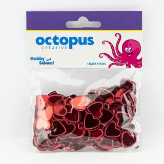 DEKORATIVNE KONFETE SRCA 15X15mm 14g OCTOPUS UNL-0837 