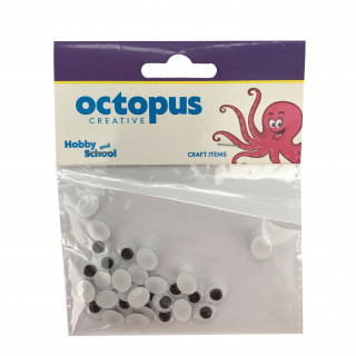DEKORATIVNE OČI OVALNE 8X10mm 30kom OCTOPUS UNL-0862 