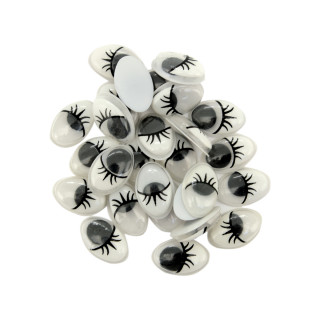 DEKORATIVNE OČI OVALNE 12X15mm 30kom OCTOPUS UNL-0863 