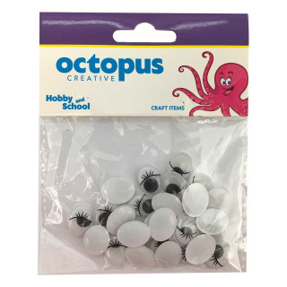 DEKORATIVNE OČI OVALNE 12X15mm 30kom OCTOPUS UNL-0863 