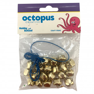 DEKORATIVNI ZVONČIĆI ZLATNI 15mm 20kom UNL-0923 OCTOPUS 