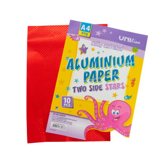 DEKORATIVNI PAPIR ALUMINIJUMSKI 10/1 CRVENI UNL-1093 
