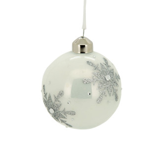 KUGLA NOVOGODIŠNJA STAKLENA 8CM BOJA 061671 