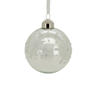 KUGLA NOVOGODIŠNJA STAKLENA 8CM BOJA 061671 