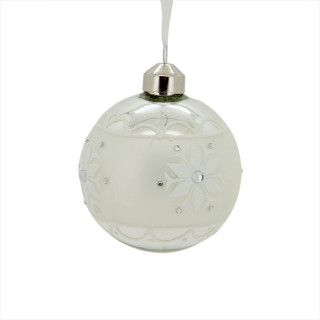 KUGLA NOVOGODIŠNJA STAKLENA 8CM BOJA 061671 