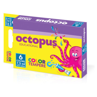 TEMPERA OCTOPUS 7.5ml 6/1 KARTONSKO PAKOVANJE UNL-0579 