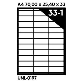 NALEPNICE A4 OCTOPUS 70X25.4 100/1 33 NALEPNICE UNL-0197 