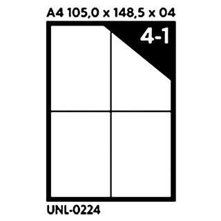 NALEPNICE A4 OCTOPUS 105X148.5 100/1 4 NALEPNICE UNL-0224 