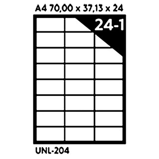 NALEPNICE A4 OCTOPUS 70X37.13 100/1 24 NALEPNICE UNL-0204 