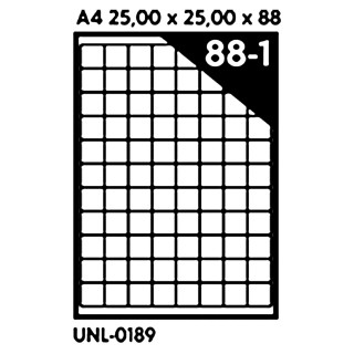 NALEPNICE A4 OCTOPUS 25X25 100/1 88 NALEPNICA UNL-0189 