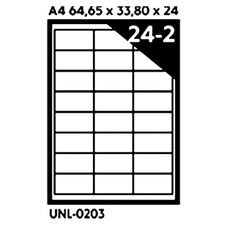 NALEPNICE A4 OCTOPUS 64.65X33.8 100/1 24 NALEPNICE UNL-0203 