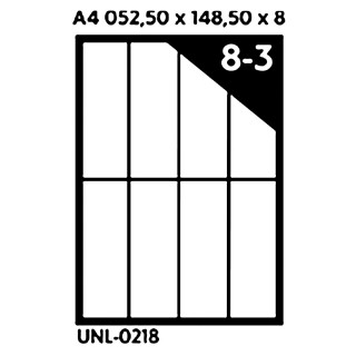 NALEPNICE A4 OCTOPUS 52.5X148.5 100/1 8 NALEPNICA UNL-0218 
