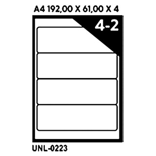 NALEPNICE A4 OCTOPUS 192X61 100/1 4 NALEPNICE UNL-0223 