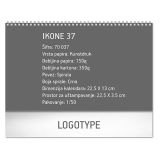 70.037 KALENDAR IKONE STONI 13 LISTA 22.5x13cm 