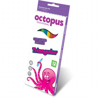 DRVENE BOJE 12/1 OCTOPUS TRIANGULAR SA GRATIS ZAREZAČEM UNL-0362 