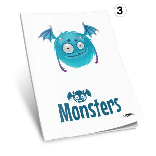 SVESKA A4 SITNI KARO 52L MONSTERS 80g UNI LINE UNL-0735 