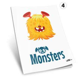 SVESKA A5 ČISTA 52L MONSTERS 80g UNI LINE UNL-0740 