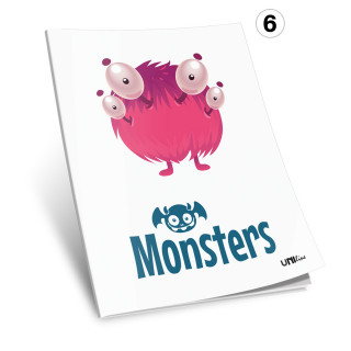 SVESKA A5 ČISTA 52L MONSTERS 80g UNI LINE UNL-0740 