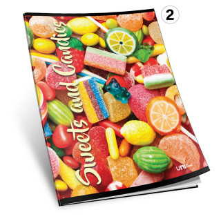 SVESKA A5 ČISTA 52L SWEET CANDY 80g UNI LINE UNL-1292 