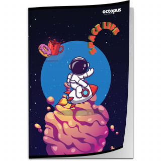 SVESKA A4 SITNI KARO 52L SPACE LIFE 80g OCTOPUS UNL-1801 