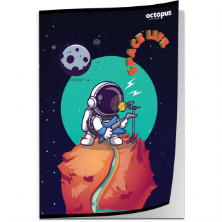 SVESKA A5 DIKTO 52L SPACE LIFE 80g OCTOPUS UNL-1805 