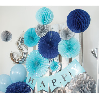 PARTY POMPOM SET 3/1 PLAVI UNL-1372 