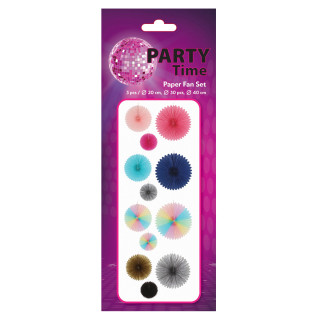 PARTY PAPER FAN SET 3/1 PASTEL UNL-1378 