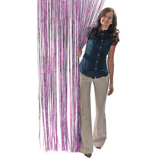 PARTY FRINGE CURTAIN 1/1 PINK UNL-1387 